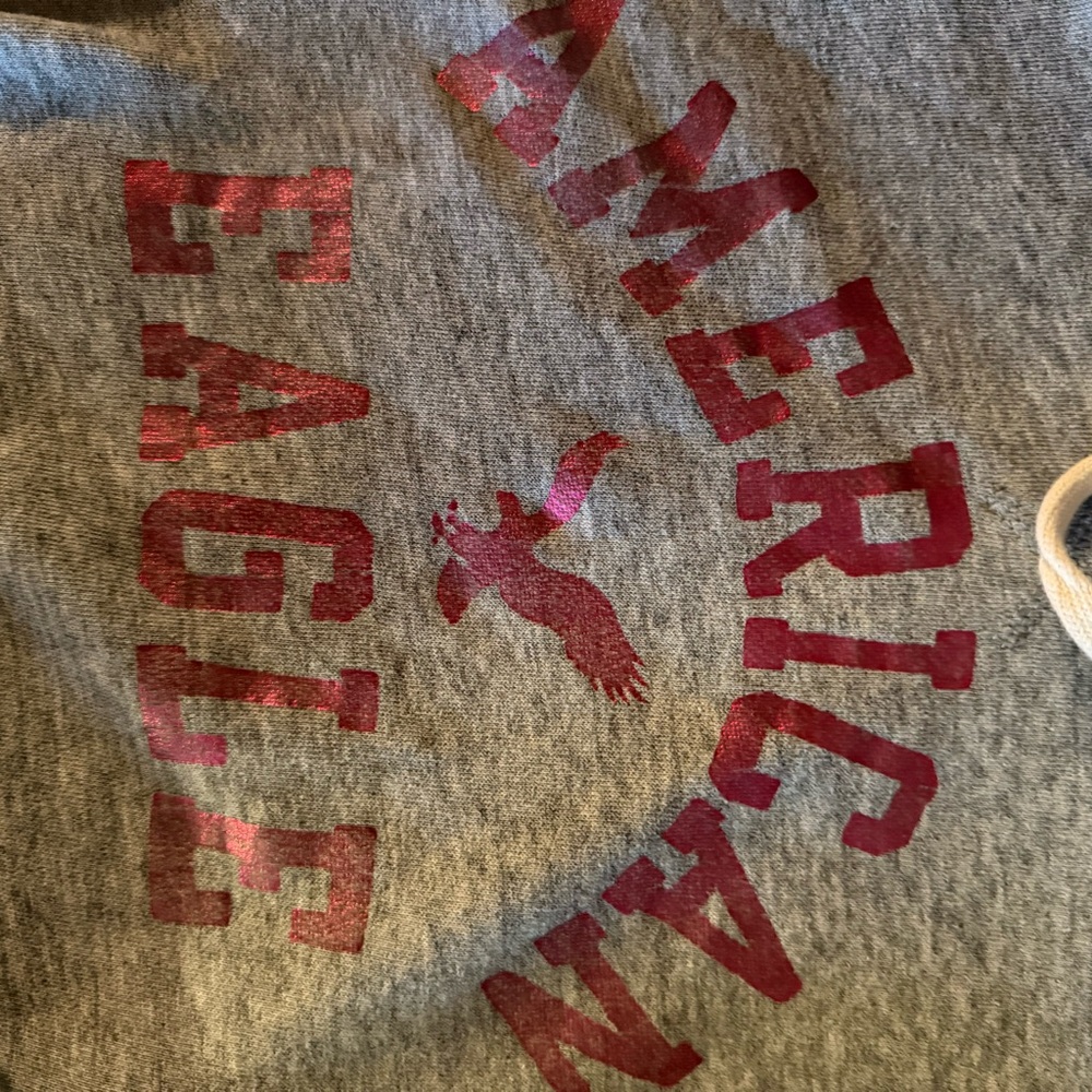 American Eagle By Payless Gray and Red Sweater
